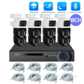 ICsee 8CH 6MP POE Dual Lens PTZ CCTV Camera Kit